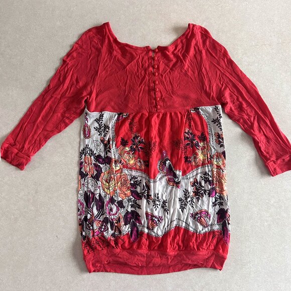 Free People 3/4 Sleeve Road To Discovery Butterfly Top ASO Alex Russo - Picture 9 of 12